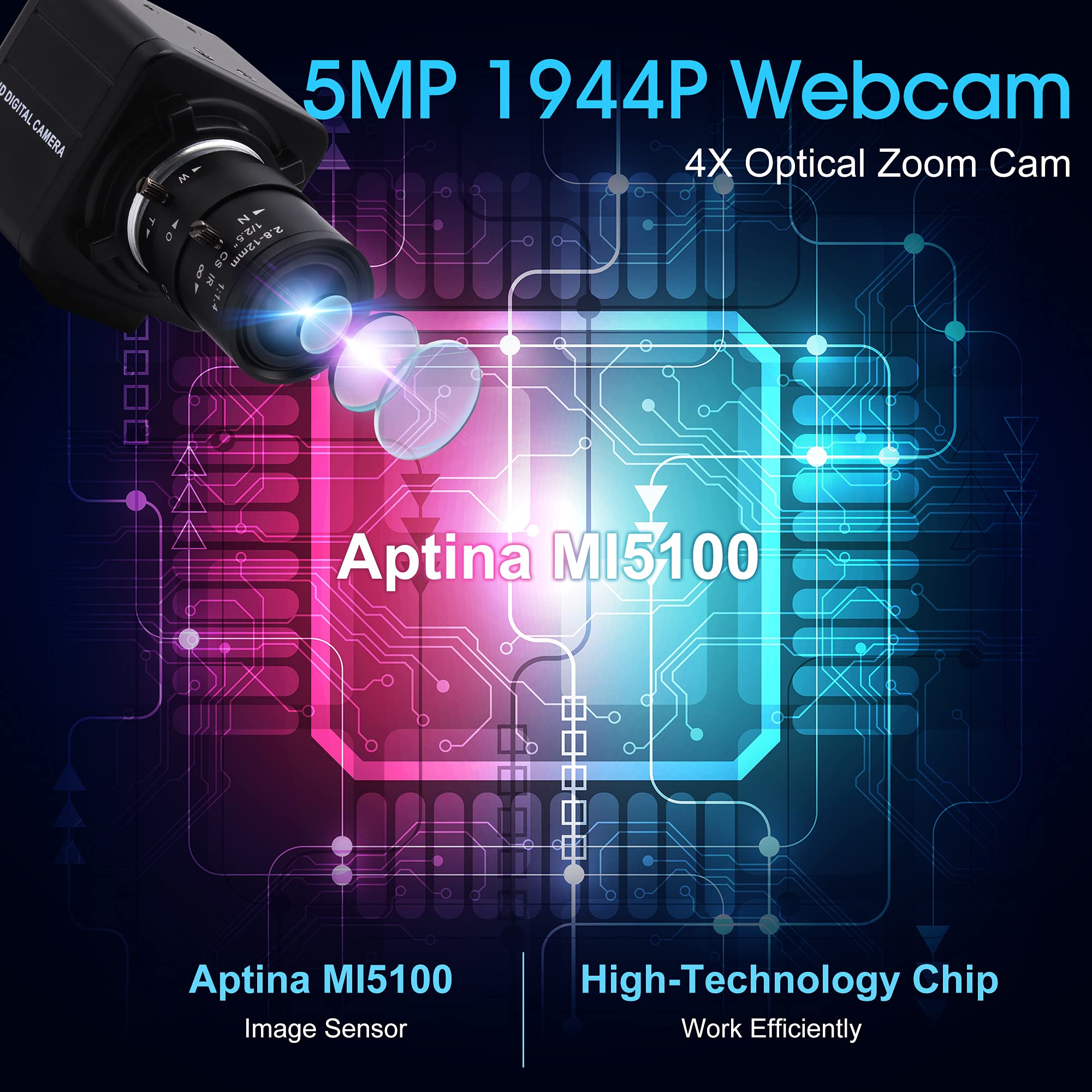 オーディオ機器 26093 グローバルシャッター USB カメラ 10倍